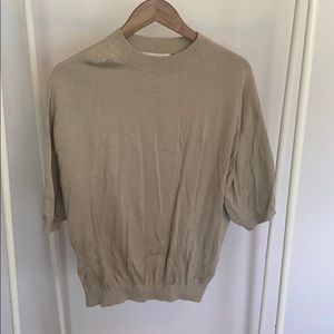Tan Quarter Length Sleeve Sweater